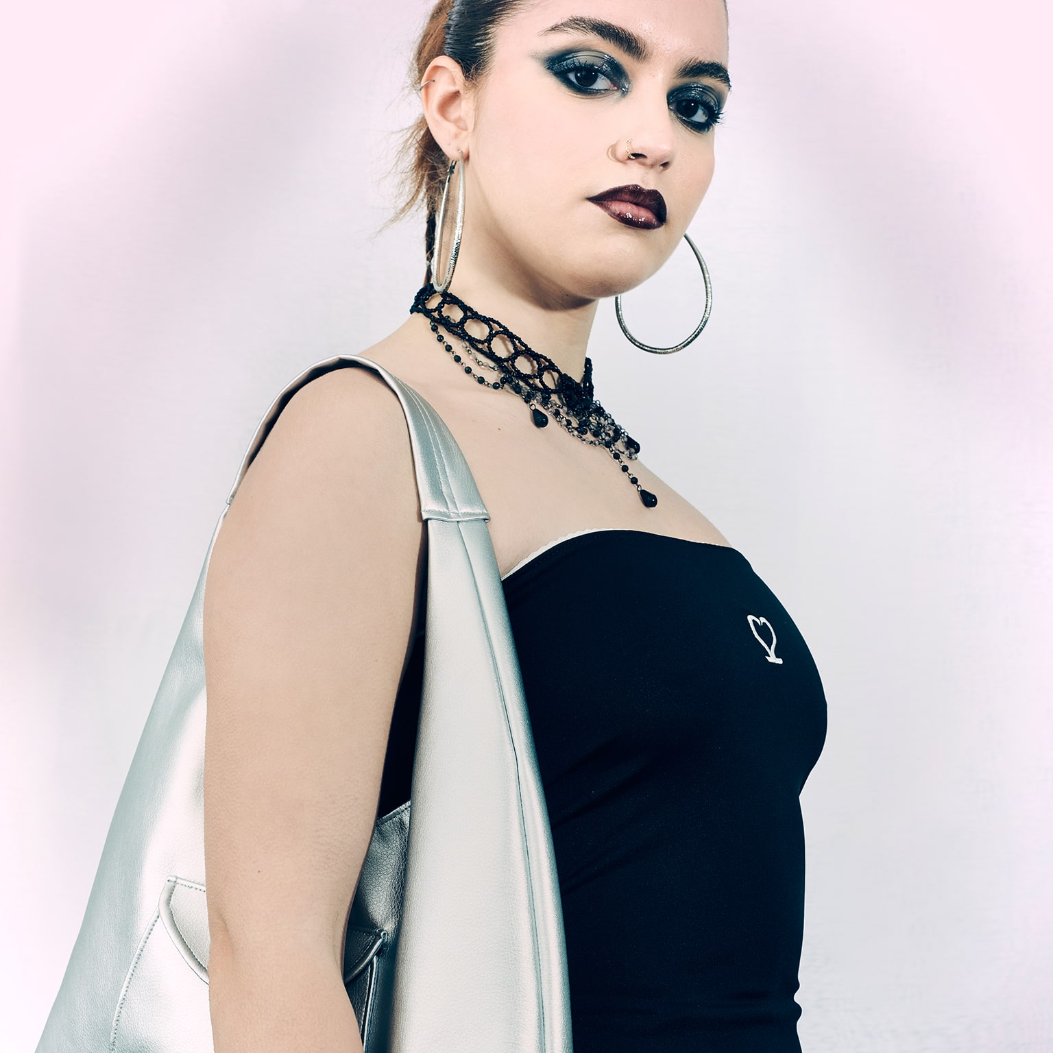 Sac à main argenté Mesmera Sarah Baltini
